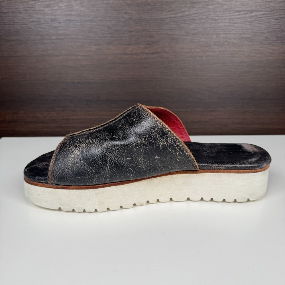 BED|STU Women's FAIRLEE II Platform Leather Slide Sandal Size 11 - Mexico - Picture 12 of 16